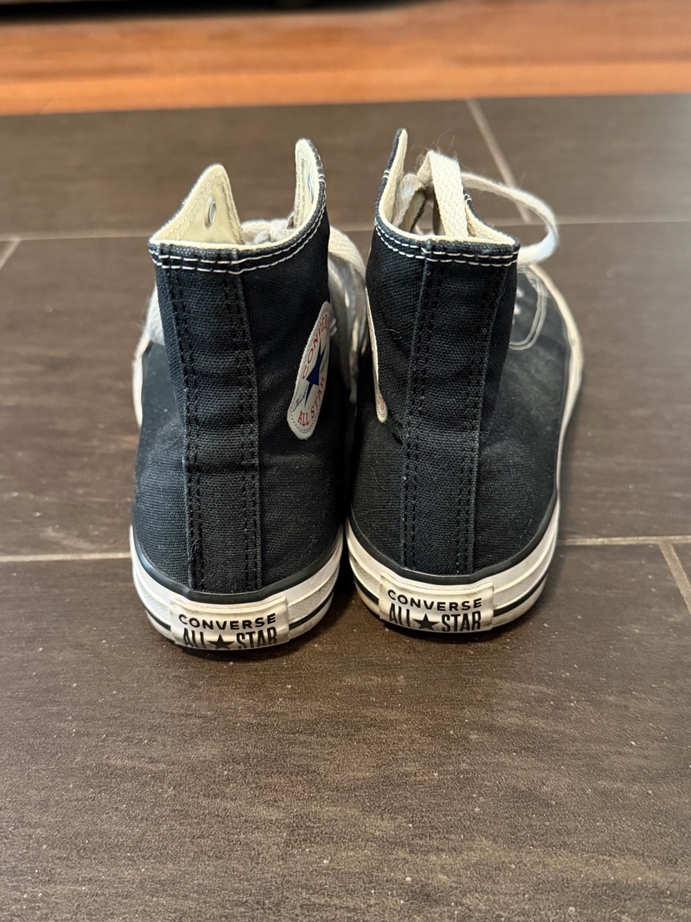 Converse Kids Black and White High-Top Canvas Sneakers - Picture 2 of 5